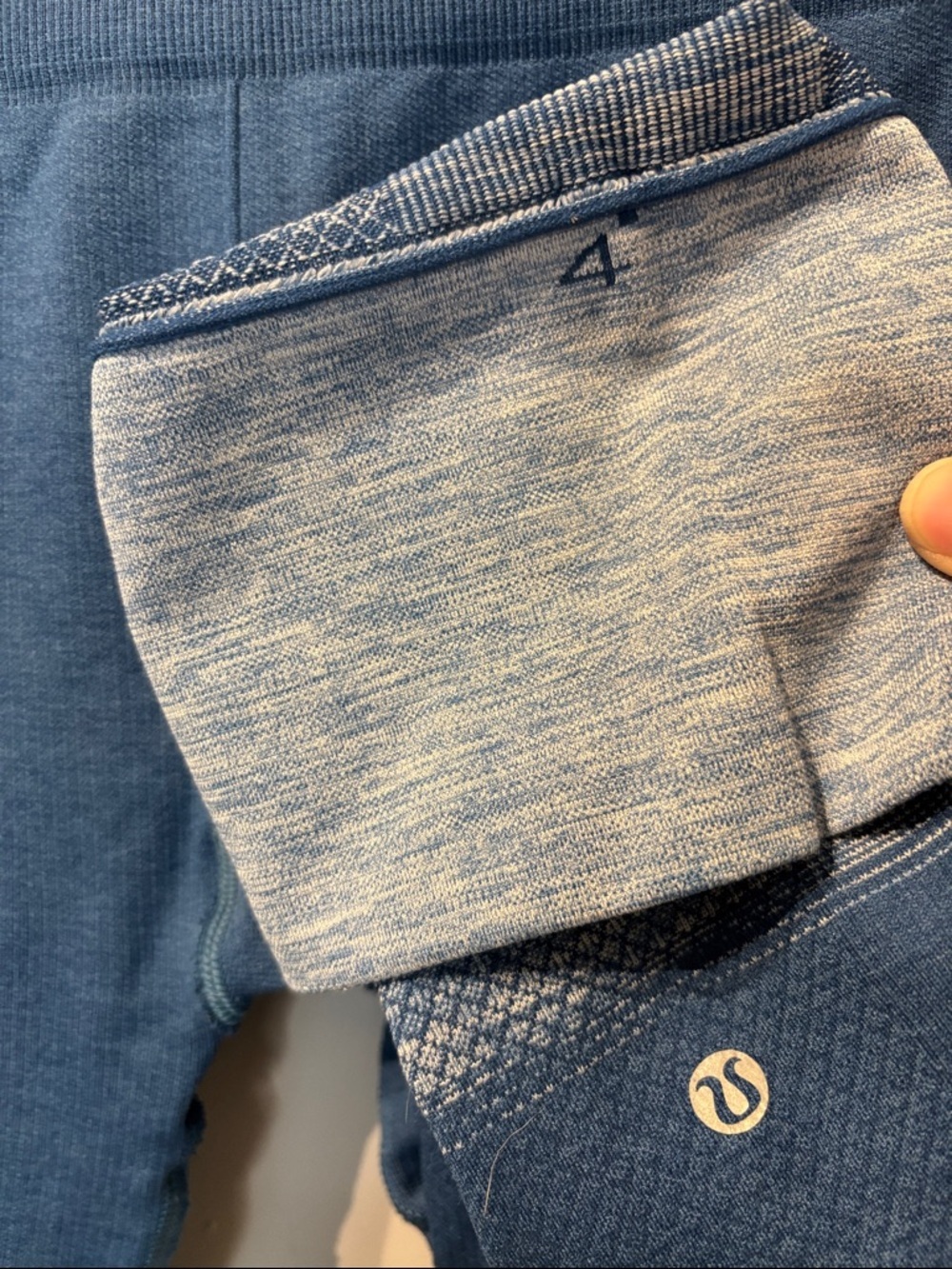 Lululemon Seamlessly Street Crop in Heathered Poseidon - Picture 7 of 7